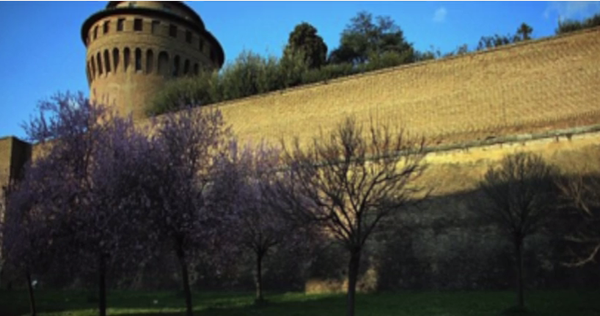 Wall protecting the Vatican